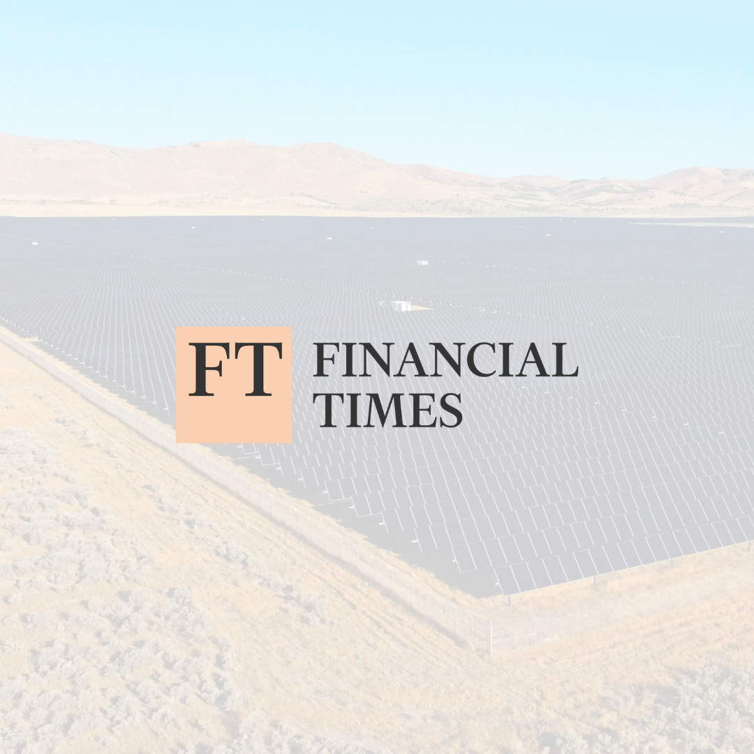 Financial Times: Why insurance is key to speeding the energy transition